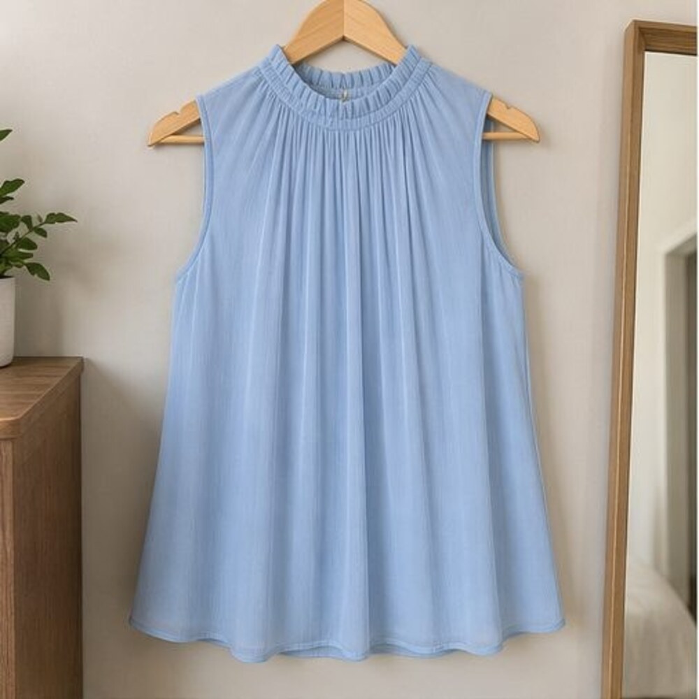 Blue Peplum Top